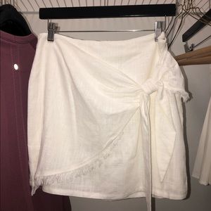 Cream Wrap Skirt